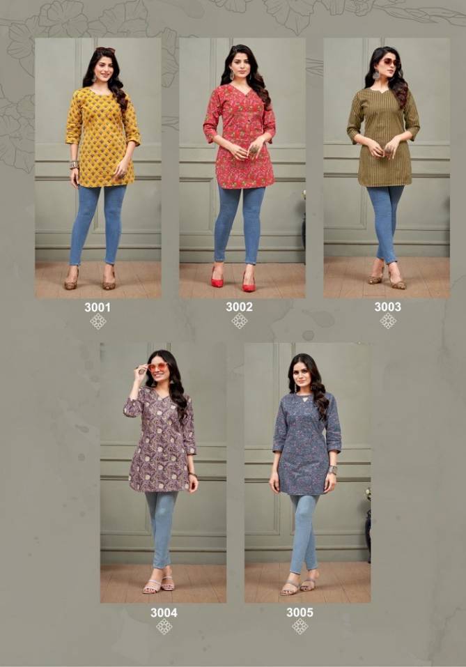 Omisha Vol 3 By Balaji Cotton Printed Summer Short Tops Wholesale Shop In Surat